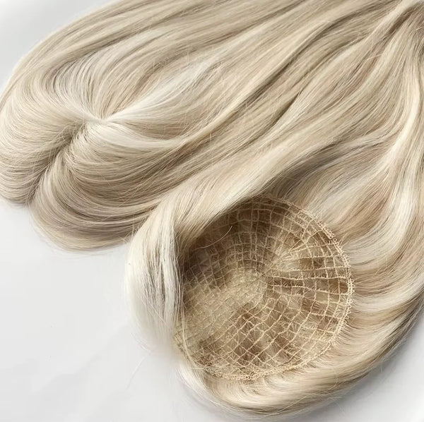 Fishnet Hair Topper | White Collection | Natural Volume — 100% Human Hair | Dorin Wigs, Fort Lauderdale