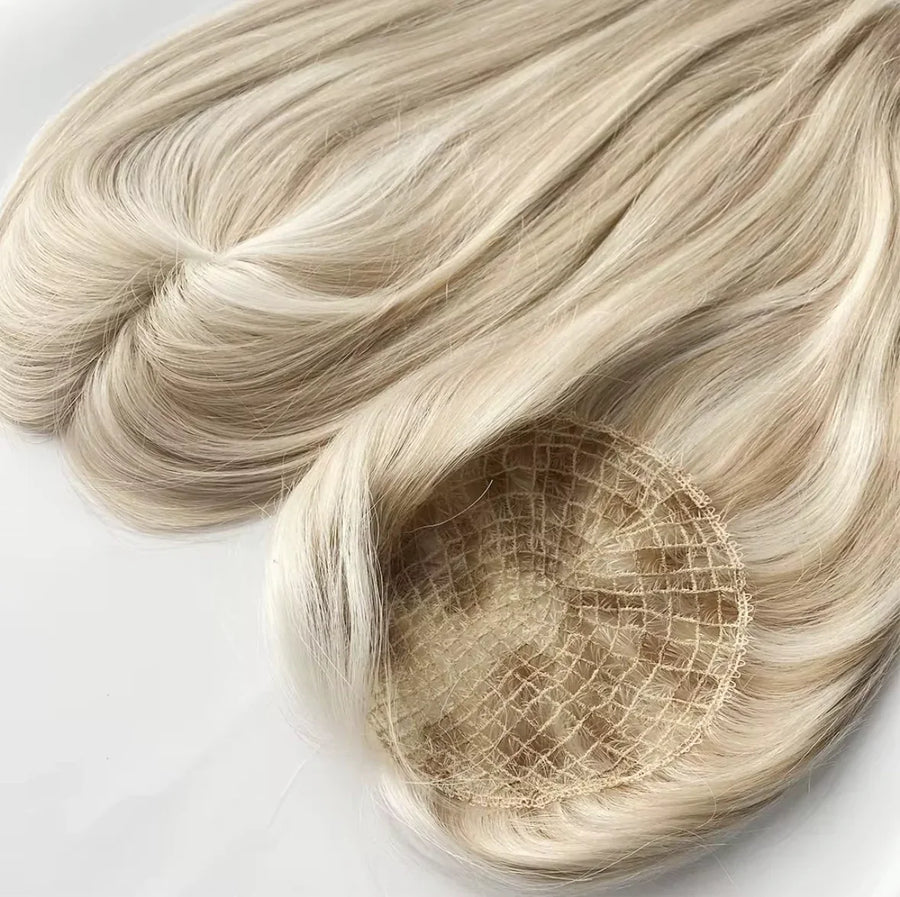 Fishnet Hair Topper | White Collection | Natural Volume — 100% Human Hair | Dorin Wigs, Fort Lauderdale