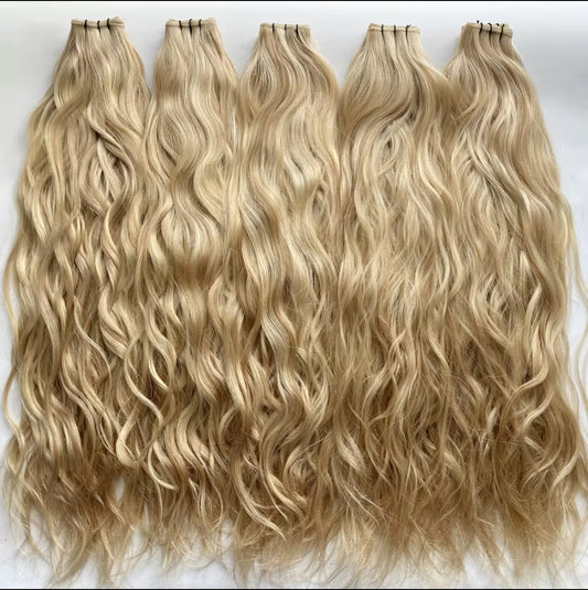 Human Hand-Tied Weft Extensions Human Hand-Tied Weft Extension