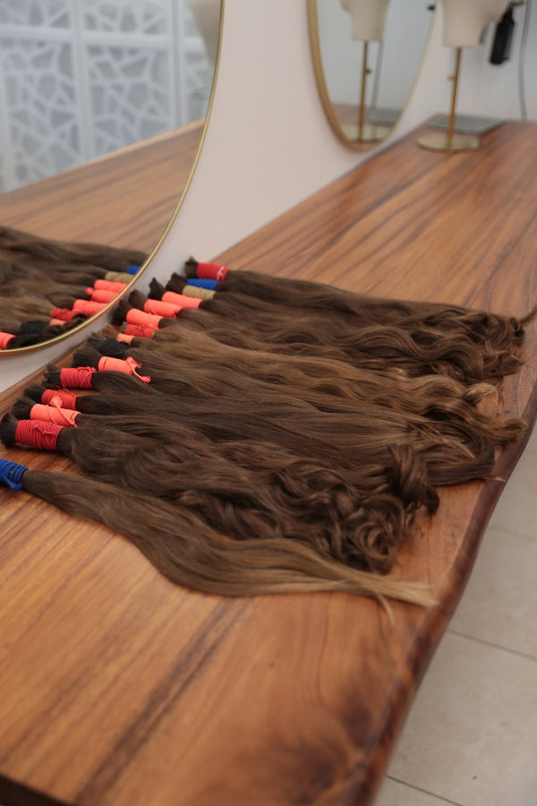 Raw European hair bundle photographed at the Dorin Wigs studio (2)